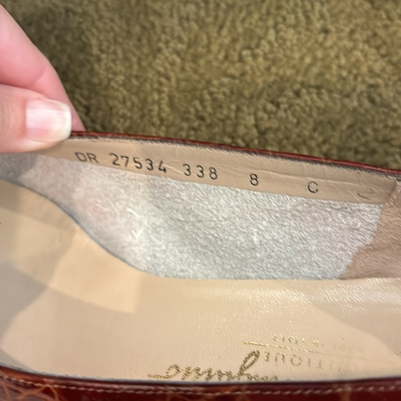 Crocodile Ferragamo low heels - Picture 5 of 15